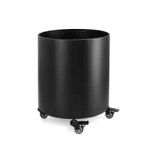 Plant Stand Haik with Wheels Round Black Large