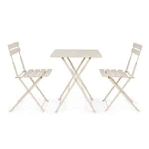 Yasmin Champagne Folding Bistro Set