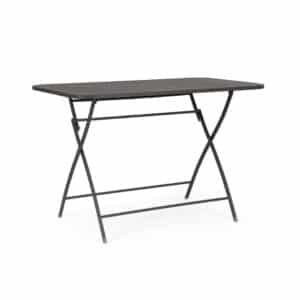 Yvonne Anthracite Rectangle Folding Table 110x70cm