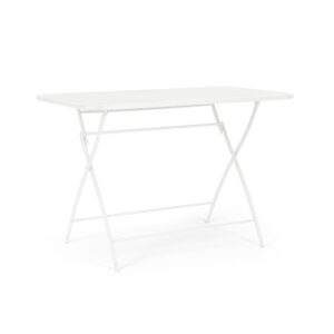 Yvonne Rectangle White Folding Table 110x70cm