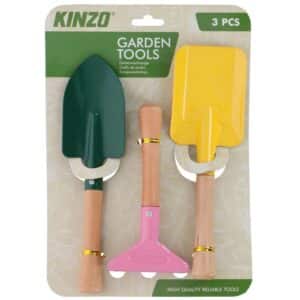 Kinzo Toolset Garden 3pcs Wood Handle