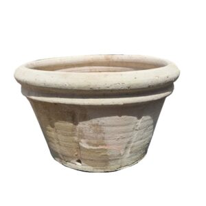 Terracotta Vaso Basso Rigato D35cm H25cm