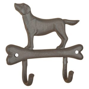 Dog on Bone Cast Iron Hook