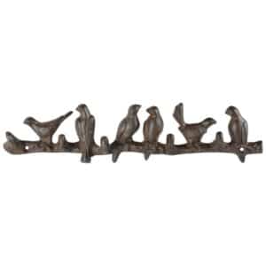 Birds in a Row Cast Iron with 5 Hooks