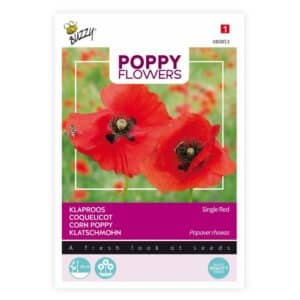 Buzzy® Poppy Flowers, Poppy Rhoeas Red