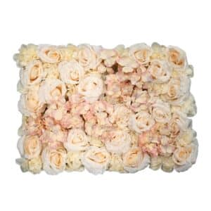 Artificial Flower Wall Cream and Pink 40x60cm