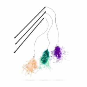 Beeztees Ostrich Feathers Cat Fishing Rod 70cm