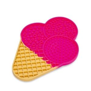 Beeztees Silicone Ice Cream Lick Matt Pink 21cm