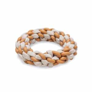 Beeztees Puppy Dental Rope Ring Mik TPR/Cotton Dog Toy 14cm