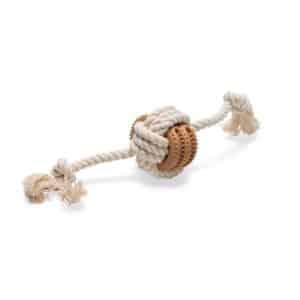 Beeztees Puppy Dental Play Rope Female Rubber/Cotton Dog Toy 30cm