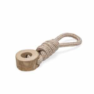 Beeztees Dirk Coffee Wood/Cotton Dog Toy Small