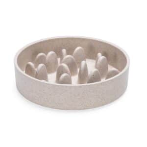 Designed by Lotte Bamboo Cat Slow Feeding Bowl Beige