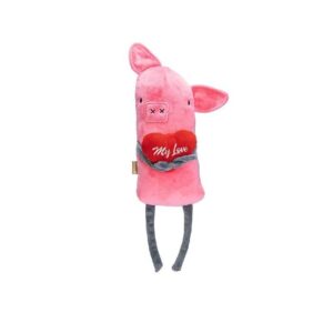Beeztees Plush Dog Toy Love Pig