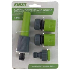 Kinzo Connector with Nozzle- 4pc
