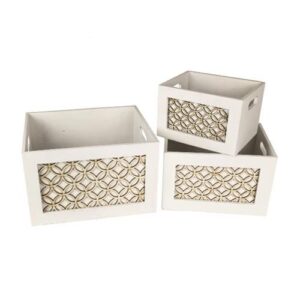 Wooden Storage Box White