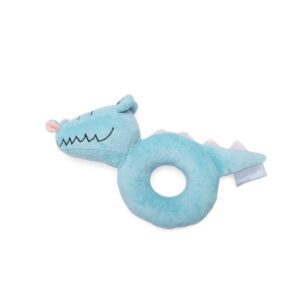 Beeztees Puppy Rattle Krokie Plush Dog Toy Green 24 cm