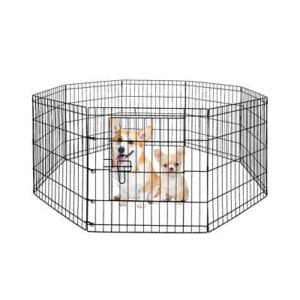 8-Panel Short Iron Pen With 1 Door - D160cm