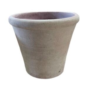 Terracotta Vaso Basso Liso con Bordo D50cm H40cm