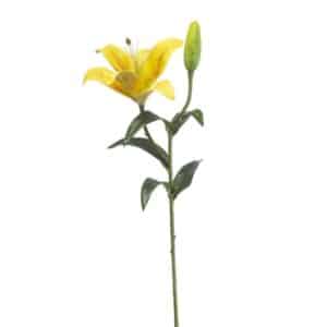 Artificial Lily Spray Yellow 56cm