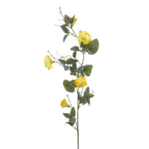 Artificial Morning Glory Spray Yellow 110cm