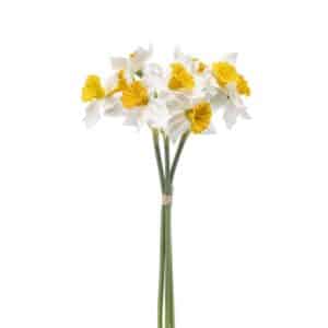 Artificial Narsissus Bundle White/Yellow 38cm
