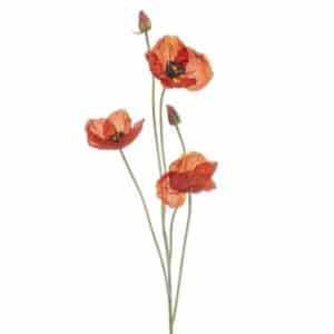 Artificial Poppy Spray Orange 110cm