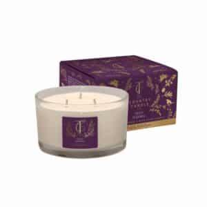 Figgy Pudding Glass 3 Wick Candle