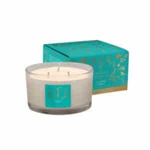 Glowing Embers Glass 3 Wick Candle