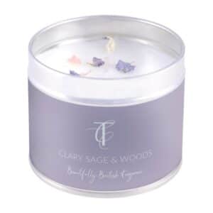Clary Sage & Woods Pastels Herb Garden Tin Candle