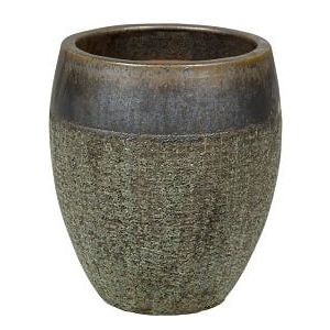 Melbourne 2-04M Metallic Grey Round Planter