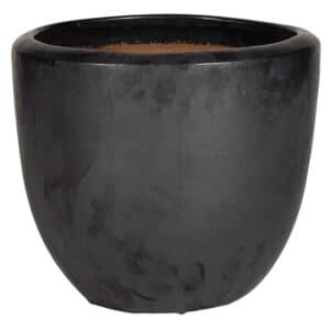 Stockholm 7-32M Metallic Grey Round Planter