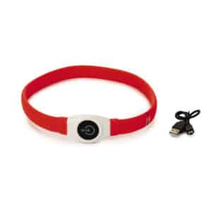 Beeztees Safety Gear Collar+Usb Glowy Red 65x2.5cm