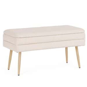 Olga White Bench With Storage