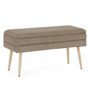 Olga Taupe Bench With Storage