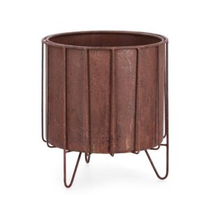 Plant Stand Hellin Round Low Rust M