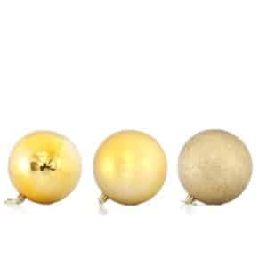 Plastic Golden Balls, 6 Pcs, 10cm