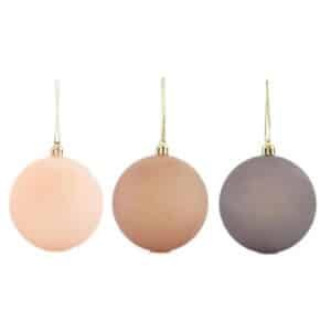 Bauble Purple Matte Pastel, 6pcs, 8cm