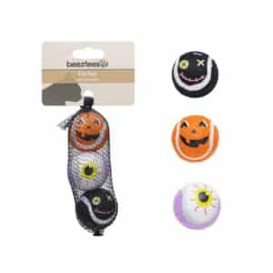 Beeztees Halloween Tennis Balls Cat Toys 3pcs
