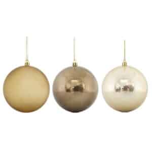 Bauble Oil Green And Amber, Retro, 6pcs, 10cm