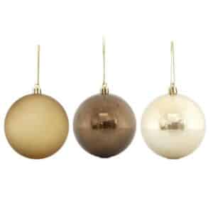 Bauble Oil Green And Amber, Retro, 6pcs, 8cm
