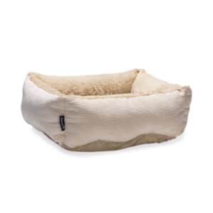 Beeztees Mosaic Plush Cat Basket Beige 48x37x15cm