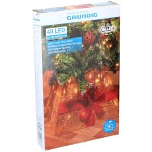Grundig Christmas Tree Skirt with 40 LED Lights 45cm
