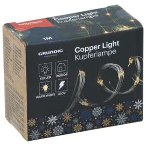 Grundig Christmas Copper Light 120LED Warm White 3mtr