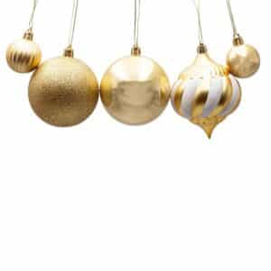 Plastic Ornaments, Gold, Multi Designs, 23pcs