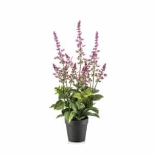 Artificial Salvia Bush Mauve 45cm in Pot