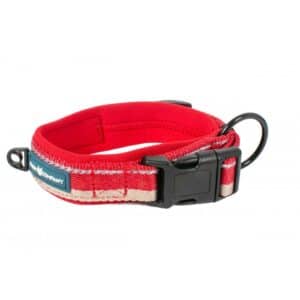 Deluxe Nylon Adjustable Padded Collar - Red