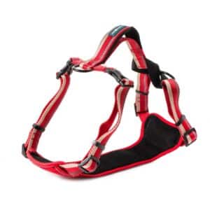 Nylon Deluxe Secure-Fit Harness Triple Hook - Red
