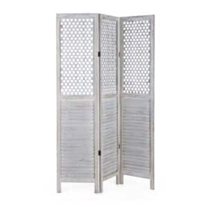 Hole Antique White Screen 3-Doors 120x170cm
