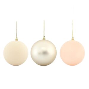 Bauble Ivory Retro, 6pcs, 8cm