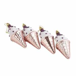 Pink Ice Cream, 4pcs, 2 Matte, 2 Shiny, 10 *5cm